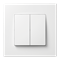 Кнопка двухклавишная, белый, PLK0421031 Plank Electrotechnic - фото 76871