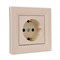 Розетка с заземлением, кремовый, EPH2900123 Schneider Asfora - фото 77264