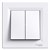 Кнопка двухклавишная, белый, EPH1100121 Schneider Asfora - фото 79568