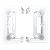 Подрозетник настенный наборной тип "С", белый (в комплекте 2 шт, глубина 40 мм ), SIMON10 - фото 88179