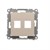 Розетка информационная 2xRJ45 Keystone, с суппортом, кремовый, SIMON54 - фото 89193