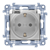 Розетка IP44 с прозрачной крышкой, серебро, SIMON10 - фото 93277