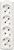 Кассета для удлинителя на 4 гнезда, белый, Borsan BR-1554-0 - фото 93759