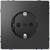 Розетка 220В со шторками, винтовой зажим, антрацит, D-Life Merten MTN2400-6034 - фото 94029